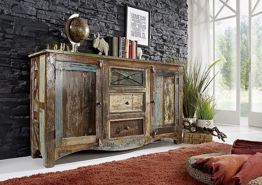 Massivmoebel24 Sideboard NATURE OF SPIRIT (Massivholz), Altholz 150x38x85 m günstig online kaufen