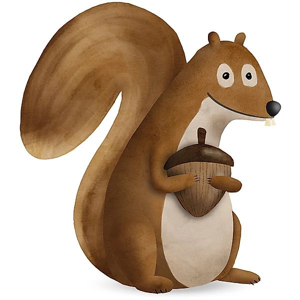 Komar Bild "Cute Animal Squirrel" Tiere 1 Stk. tlg. Wandbild zur Dekoration günstig online kaufen