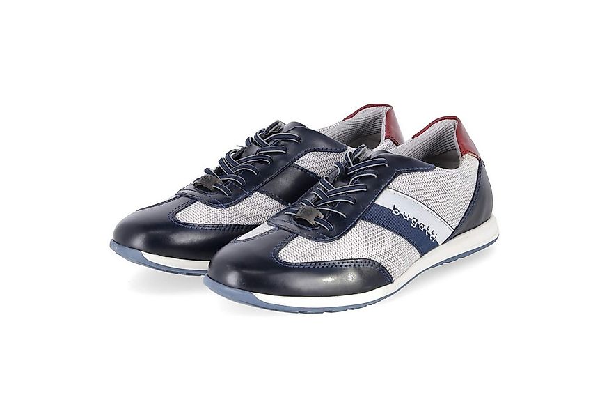 bugatti Bugatti 311A9Q051069-4012 Herren Leder & Textil blau-kombi Schnürsc günstig online kaufen