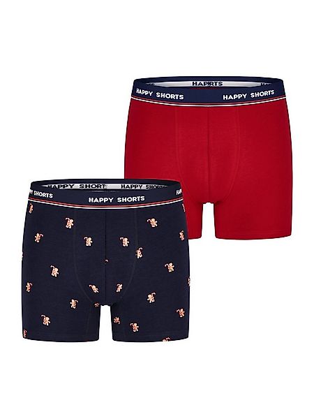 HAPPY SHORTS Retro Boxer Jersey XMAS (2-St) Gingerbread Men Trunks Unterwäs günstig online kaufen