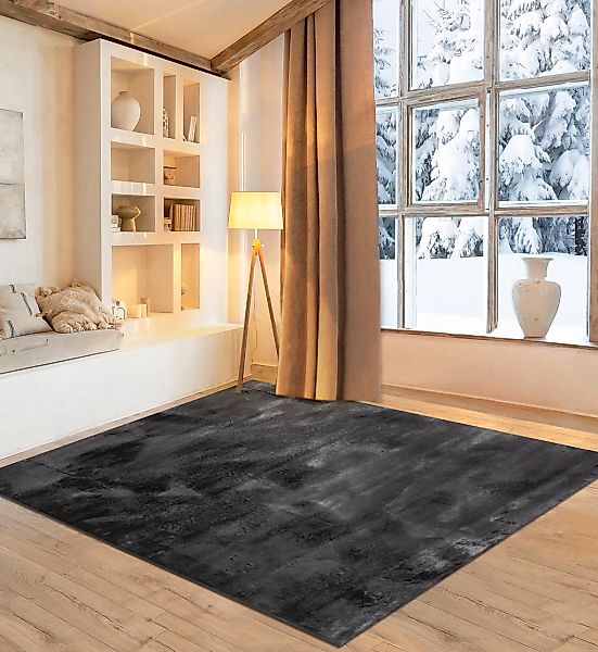 my home Fellteppich "Guidel" rechteckig 30 mm Höhe Kunstfell, Kuschelteppic günstig online kaufen