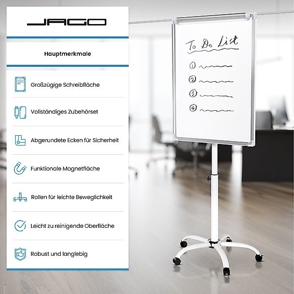Jago Magnettafel Flipchart mit Sternfuß - günstig online kaufen