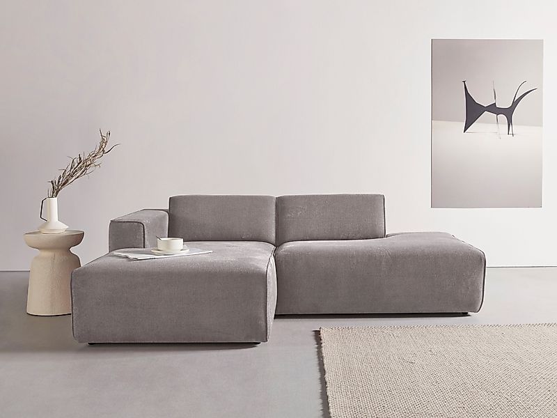 andas Ecksofa "Noord mit Kedernaht, Breite 227 cm, L-Form" Cord, Struktur, günstig online kaufen