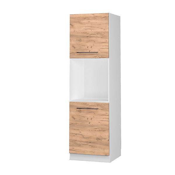 Vicco Herdumbauschrank Fame-Line Goldkraft Eiche/Weiß 60 cm mit Offenem Reg günstig online kaufen