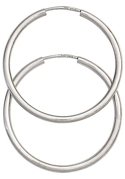 JOBO Paar Creolen, rund 585 Weißgold günstig online kaufen