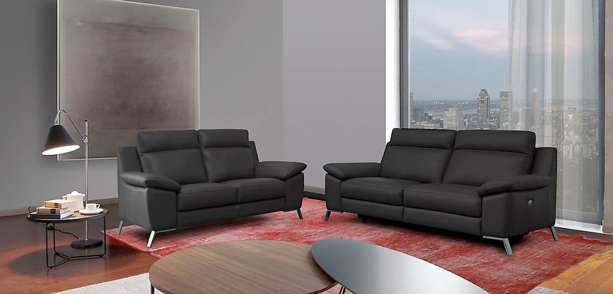 CALIA ITALIA Polstergarnitur "Roby" Set, 2 Stk. tlg. in Leder, mit elektris günstig online kaufen
