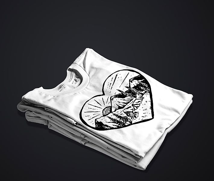 Neverless Print-Shirt Herren T-Shirt Wandern Berge günstig online kaufen