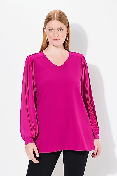 Ulla Popken Tunika Tunika A-Linie Chiffon-Langarm günstig online kaufen