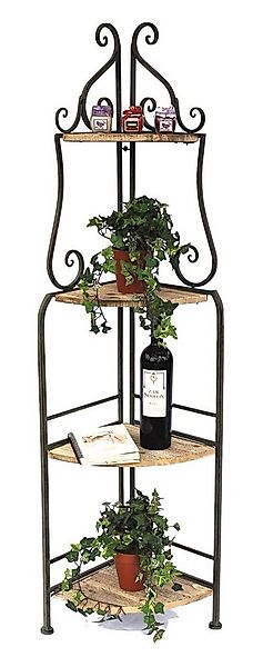 DanDiBo Eckregal Bücherregal Metall mit 4 Holzablagen Regal Malega 145 cm B günstig online kaufen