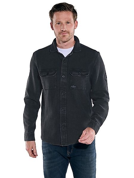 Engbers Sweatshirt Herren Overshirt strukturiert, Schwarz günstig online kaufen