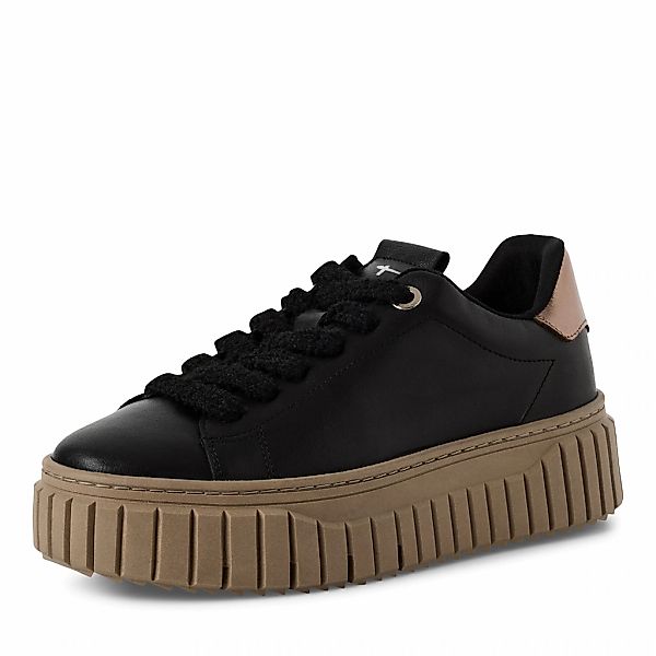 Tamaris Plateausneaker, Freizeitschuh, Halbschuh, Schnürschuh mit Kontrastb günstig online kaufen