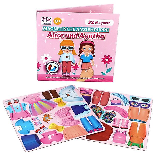 MAGNIKON Anziehpuppe Magnetische Anziehpuppen Reisespiel Magnetspielbox günstig online kaufen