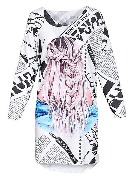 Mississhop Strickkleid Damen Strickkleid Pullover Strickpullover günstig online kaufen