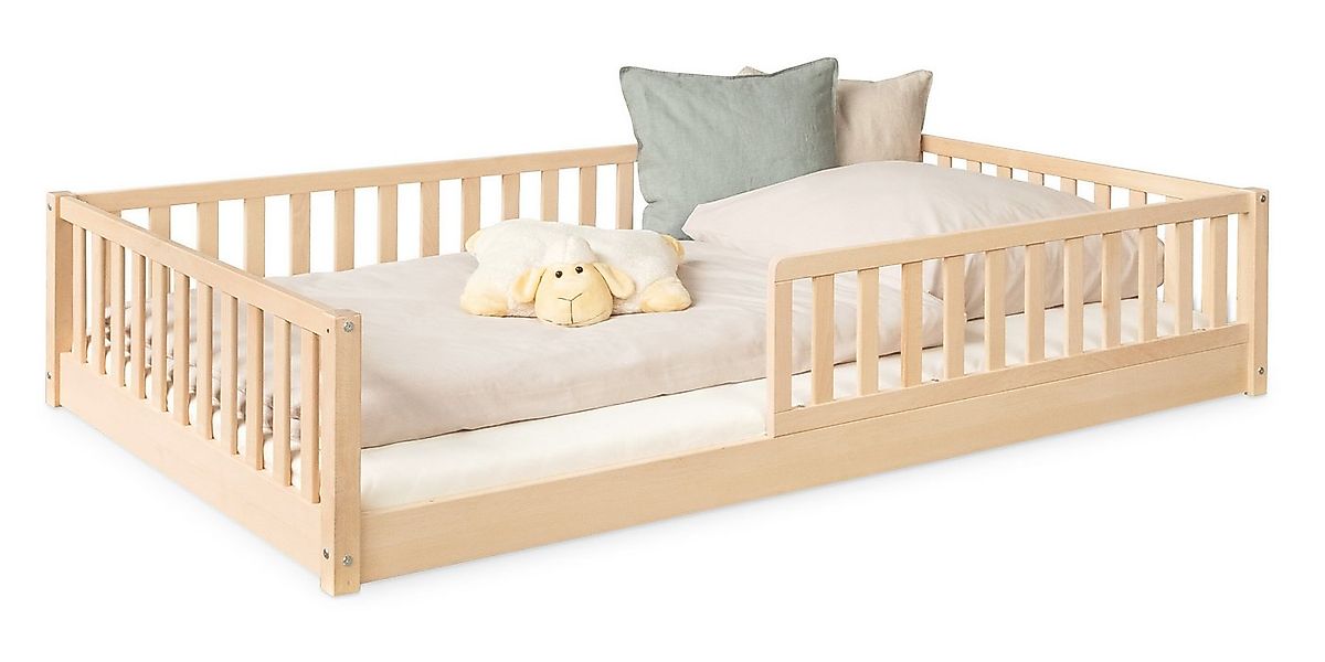 Ehrenkind Kinderbett Bodenbett Livo aus massivem Buchenholz mit Rausfallsch günstig online kaufen