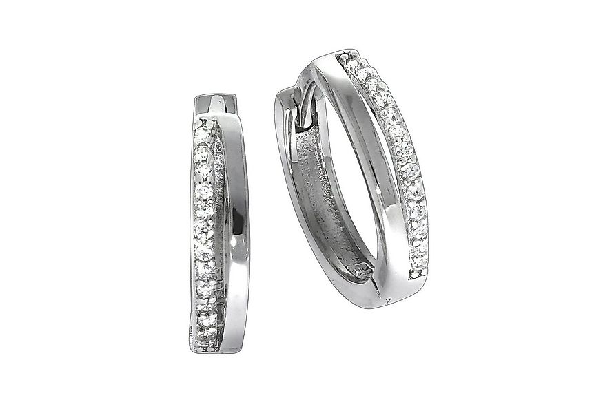 Vivance Paar Creolen 925 Silber Zirkonia rhodiniert günstig online kaufen