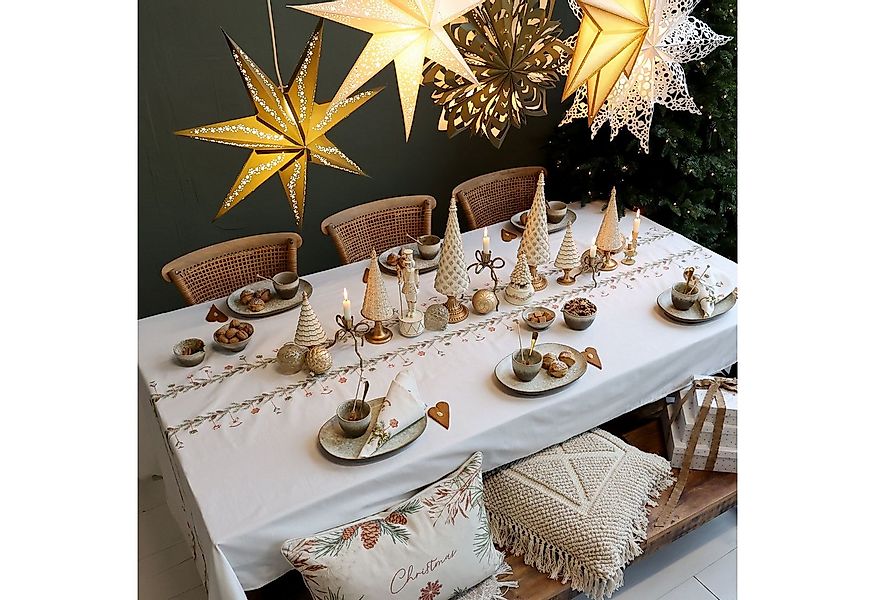 Chic Antique Tischdecke Aix Tischdecke mit Girlanden Weihnachten L240/B140 günstig online kaufen