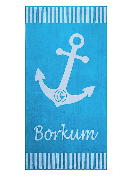 Schietwetter Strandtuch Unisex Strandhandtuch "Borkum" 180x88cm, günstig online kaufen