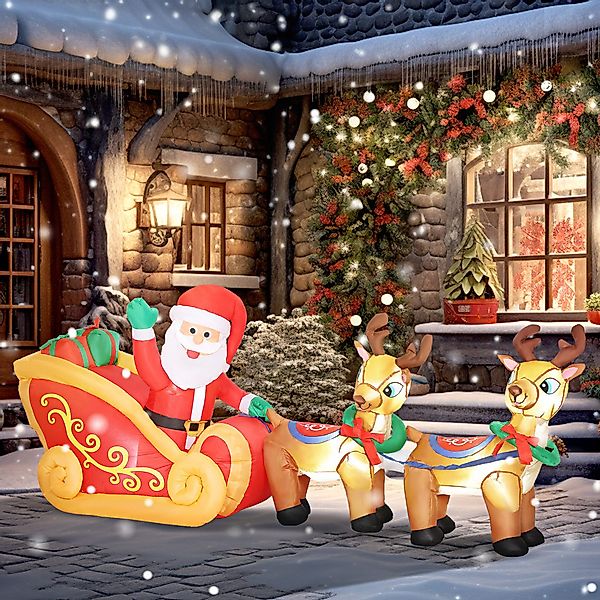 Outsunny Weihnachtsfigur Polyesterstoff (Weihnachtsdekoration, 1 St., günstig online kaufen