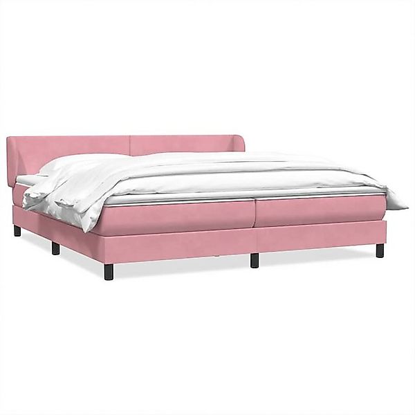 vidaXL Boxspringbett, Boxspringbett mit Matratzen Rosa 200x210 cm Samt günstig online kaufen