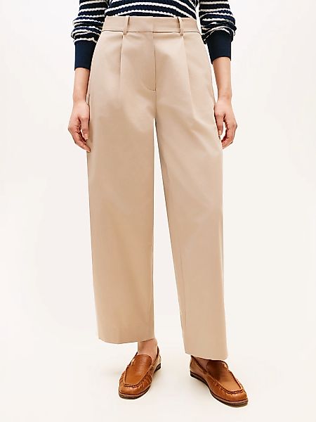 Tommy Hilfiger Chinohose "COTTON BARREL PLEATED CHINO" Baumwollmix, Mid Ris günstig online kaufen