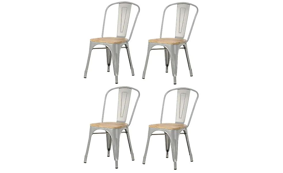 Stuhl 4er-Set  Nash ¦ grau ¦ Maße (cm): B: 44 H: 82,5 Stühle > Esszimmerstü günstig online kaufen