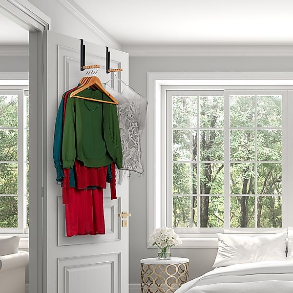 relaxdays Türhaken Klappbare Türgarderobe 2er Set, günstig online kaufen