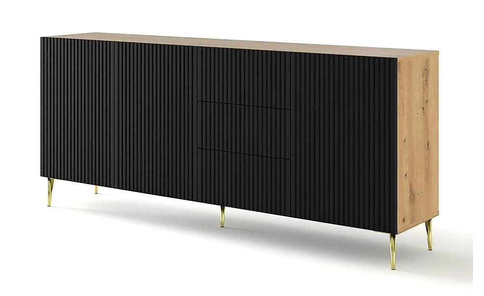 Sideboard   ¦ schwarz ¦ Maße (cm): B: 200 H: 87 Kommoden & Sideboards > Sid günstig online kaufen