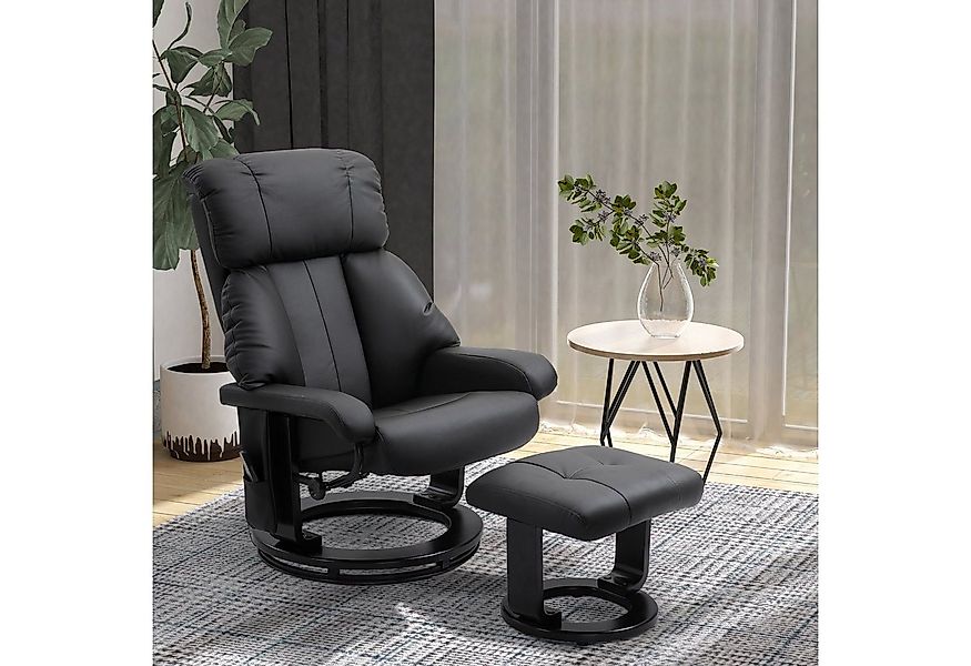 HOMCOM Massagesessel Fernsehsessel, Hocker, aus Kunstleder, Kann sitzen, um günstig online kaufen