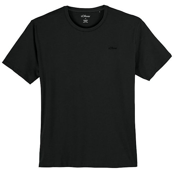 s.Oliver Rundhalsshirt Große Größen Herren Basic T-Shirt Rundhals schwarz s günstig online kaufen