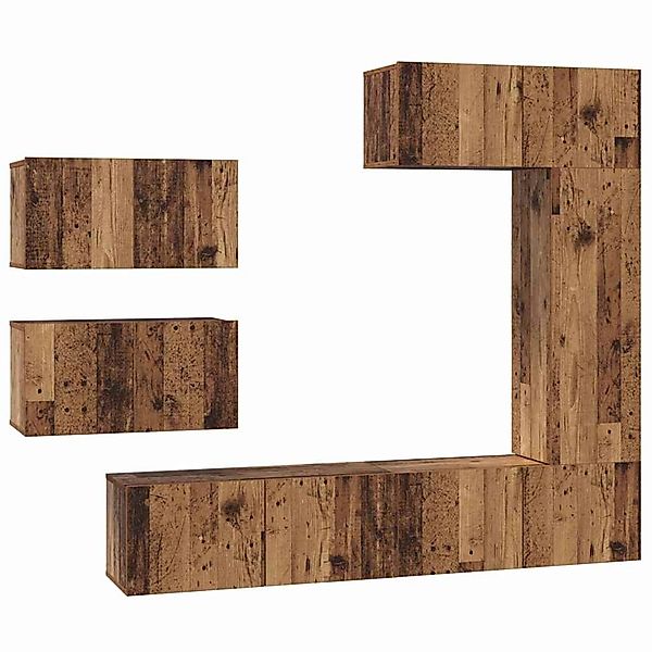 vidaXL TV-Schrank-Set 6-Tlg Altholz 30,5 x 30 x 90 cm Holzwerkstoff 3393246 günstig online kaufen