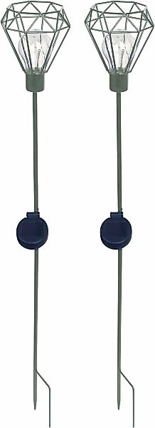 LUXFORM Gartenleuchte »Solar-Erdspieß-Gartenlampe - Diamond - 2 Stück«, Leu günstig online kaufen