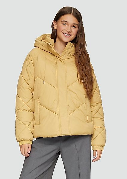 QS Winterjacke Outdoor-Jacke Wattierte Jacke mit Steppung und Kapuze günstig online kaufen
