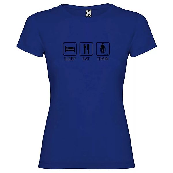 Kruskis Sleep Eat And Train Kurzärmeliges T-shirt M Royal Blue günstig online kaufen
