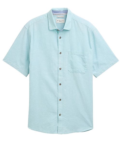 TOM TAILOR Kurzarmhemd COTTON LINEN SHIRT günstig online kaufen