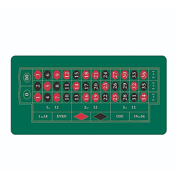 relaxdays Spieltisch Roulettematte 60x120 cm in günstig online kaufen