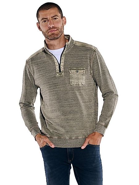 Engbers Sweatshirt engbers Herren Sweatshirt mit Stehkragen, Beige günstig online kaufen
