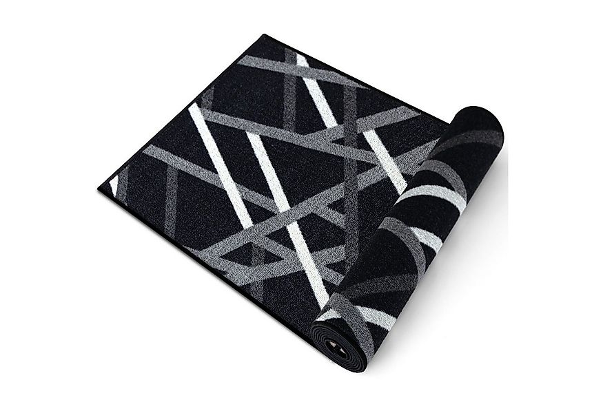 Kubus Teppich Läufer Emden in Anthrazit, rutschhemmender Gel-Rückseite günstig online kaufen