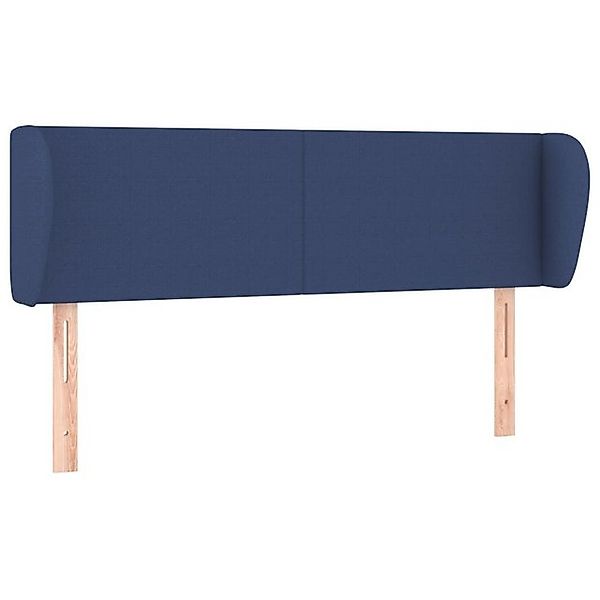 vidaXL Bett, Kopfteil mit Ohren Blau 147x23x78/88 cm Stoff günstig online kaufen