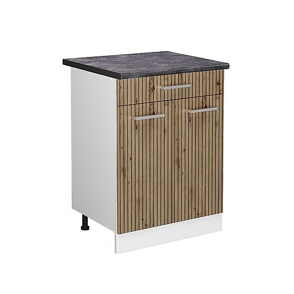 Vicco Küchenunterschrank R-Line Artisan-Eiche/Weiß 60 cm mit Schublade AP M günstig online kaufen