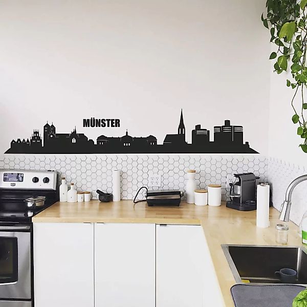 Wall-Art Wandtattoo "XXL Stadt Skyline Münster 120cm", (1 St.) günstig online kaufen