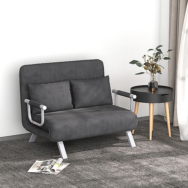 HOMCOM Schlafsofa Zweisitzer mit Bettfunktion, Einzelbett günstig online kaufen