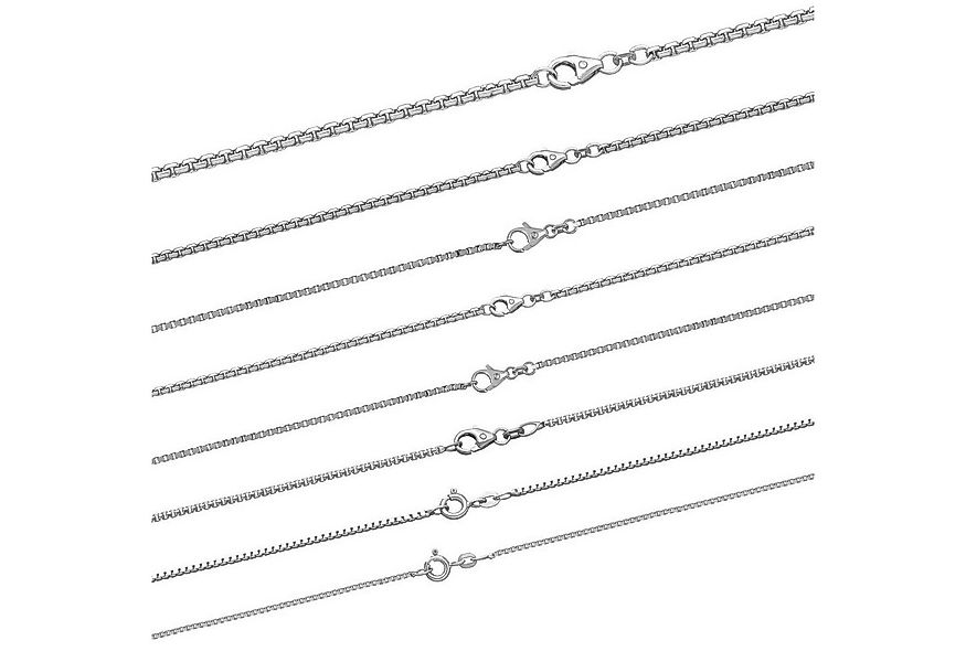 HOPLO Silberkette Silberkette Venezianerkette Länge 40cm - Breite 1,4mm - 9 günstig online kaufen