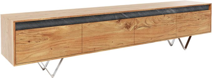 DELIFE Lowboard Stonegrace, Akazie Natur Schiefer günstig online kaufen