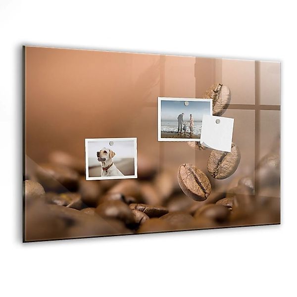 Tulup Glasmagnettafel Beschreibbar Kaffeebohnen 60x40 cm Magnettafel Wand G günstig online kaufen