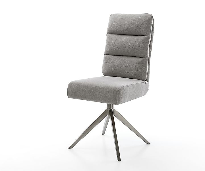 Drehstuhl Pela-Flex Strukturstoff Soft Grau Kreuzgestell breit Graphit 360° günstig online kaufen