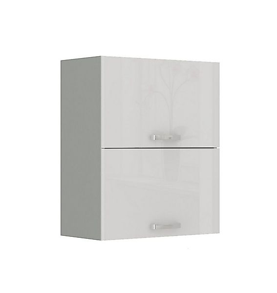 Küchen-Preisbombe Hängeschrank 60 cm Küche Bianca Weiß Hochglanz + Grau Küc günstig online kaufen