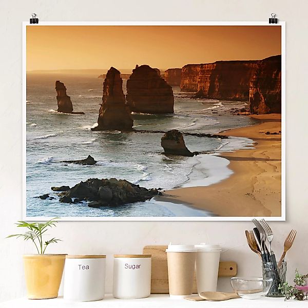 Poster Strand - Querformat Die zwölf Apostel von Australien günstig online kaufen