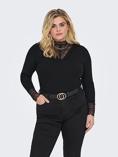 ONLY CARMAKOMA Langarmshirt CARTILDE RIB LACE L/S TOP JRS NOOS günstig online kaufen