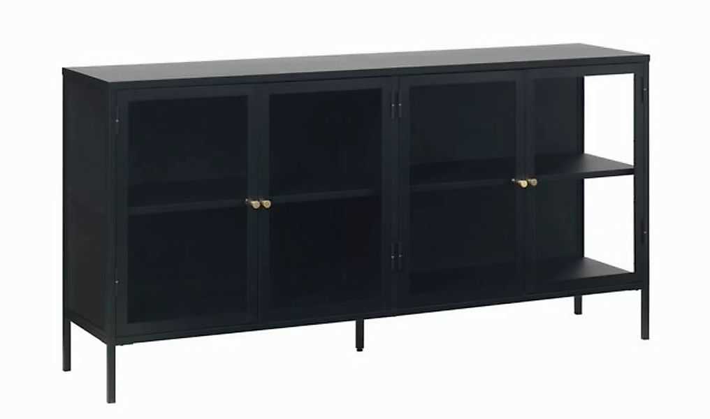 UNIQUE furniture A/S Vitrine aus Metall Schwarz Lackiert in Metall Schwarz günstig online kaufen