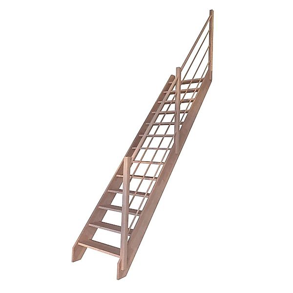 StarWood Treppe Rhodos Buche Gerade Holz-Design-Geländer R FSC® günstig online kaufen
